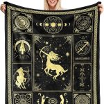 Sagittarius Gifts for Women Men,Sagittarius Sherpa Blanket,Astrology Gifts Zodiac Gifts Birthday Gifts for Women,60" X 50" - Sagittarius Home Decor for men