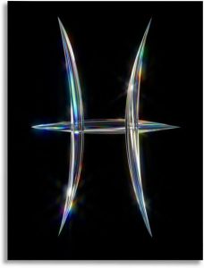 Bathroom Wall Art Decor Bathroom Pictures for Wall Artwork Pisces Zodiac Symbol Framed Canvas Wall Art for Bedroom Dining Room Farmhouse 16"x20" - Pisces Canvas for men