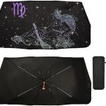 Constellation Zodiac Sign Virgo Windshield Sun Shade Umbrella, Car Window Shades Cover Visor Protector Foldable Automotive for Most Vehicles Sedan SUV - Aries Car Ornament for men