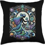 Zodiac Aquarius Astrology Pouring Water Birthday Sign Throw Pillow - Aquarius Pillow for men