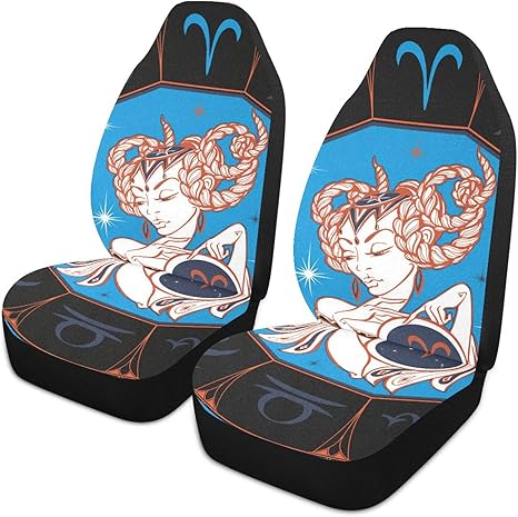 Zodiac-sign-aries Front Car Seat Covers Set of 1, Bucket Seats Protector Decor Fit Most Vehicle, Cars, Sedan, Truck, SUV, Van - Aquarius Car Seat Cover for men