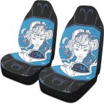 Zodiac-sign-pisces Front Car Seat Covers Set of 1, Bucket Seats Protector Decor Fit Most Vehicle, Cars, Sedan, Truck, SUV, Van - Aquarius Car Seat Cover for men