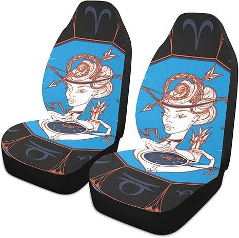 Zodiac-sign-sagittarius Front Car Seat Covers Set of 1, Bucket Seats Protector Decor Fit Most Vehicle, Cars, Sedan, Truck, SUV, Van - Aquarius Car Seat Cover for men