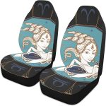 Zodiac-sign-capricorn Front Car Seat Covers Set of 1, Bucket Seats Protector Decor Fit Most Vehicle, Cars, Sedan, Truck, SUV, Van - Aquarius Car Seat Cover for men