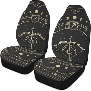 Zodiac-symbol-sagittarius2 Front Car Seat Covers Set of 1, Bucket Seats Protector Decor Fit Most Vehicle, Cars, Sedan, Truck, SUV, Van - Aquarius Car Seat Cover for men