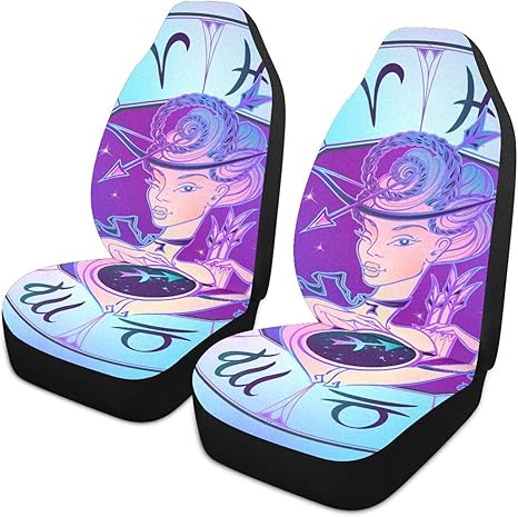 Zodiac-sign-sagittarius Front Car Seat Covers Set of 2, Bucket Seats Protector Decor Fit Most Vehicle, Cars, Sedan, Truck, SUV, Van - Aries Car Seat Cover for men