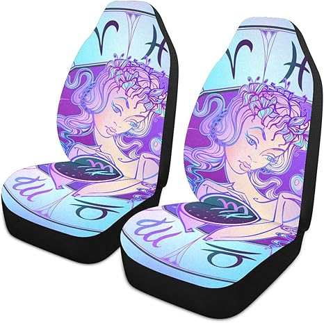 Zodiac-sign-virgo Front Car Seat Covers Set of 1, Bucket Seats Protector Decor Fit Most Vehicle, Cars, Sedan, Truck, SUV, Van - Aries Car Seat Cover for men
