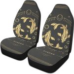 Zodiac-symbol-pisces Front Car Seat Covers Set of 1, Bucket Seats Protector Decor Fit Most Vehicle, Cars, Sedan, Truck, SUV, Van - Aquarius Car Seat Cover for men
