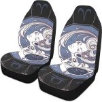 Zodiac-sign-aquarius Front Car Seat Covers Set of 1, Bucket Seats Protector Decor Fit Most Vehicle, Cars, Sedan, Truck, SUV, Van - Aquarius Car Seat Cover for men