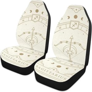 Zodiac-symbol-sagittarius1 Front Car Seat Covers Set of 1, Bucket Seats Protector Decor Fit Most Vehicle, Cars, Sedan, Truck, SUV, Van - Aquarius Car Seat Cover for men