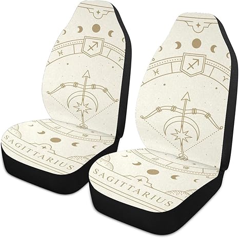 Zodiac-symbol-sagittarius1 Front Car Seat Covers Set of 1, Bucket Seats Protector Decor Fit Most Vehicle, Cars, Sedan, Truck, SUV, Van - Aquarius Car Seat Cover for men