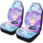 Zodiac-sign-pisces Front Car Seat Covers Set of 1, Bucket Seats Protector Decor Fit Most Vehicle, Cars, Sedan, Truck, SUV, Van - Aquarius Car Seat Cover for men