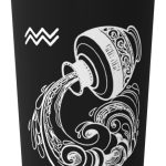 Zodiac Sign Aquarius Insulated Coffee Mug Stainless Steel With lid Coffee Mug, For Home, Office, Travel - Aquarius Mug for men