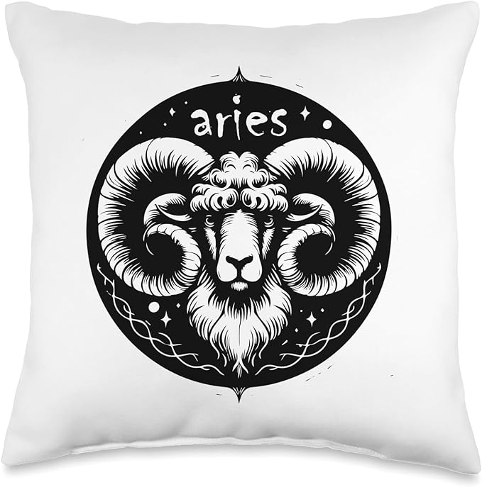 Zodiac sign Aries Horoscope Throw Pillow - Aries Pillow for men