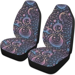 Magical Astrology Alchemy Spirituality Car Seat Cover, Auto Front Seat Covers Breathable Bucket Seats Protector for Car SUV Truck, Universal Fit, 1 PCS - Aquarius Car Seat Cover for men