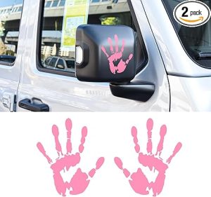 2PCS Wave Stickers Wave Sign Decal, Car Decals, Automotive Waving Hand Stickers for Left Right Rearview Mirror, Auto Exterior Accessories Personalized Decoration Universal for Car SUV Truck - Scorpio Sticker for men