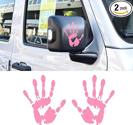 2PCS Wave Stickers Wave Sign Decal, Car Decals, Automotive Waving Hand Stickers for Left Right Rearview Mirror, Auto Exterior Accessories Personalized Decoration Universal for Car SUV Truck - Scorpio Sticker for men
