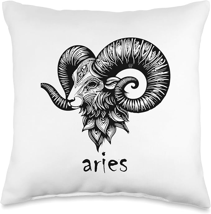 Zodiac sign Aries Horoscope Throw Pillow - Aries Pillow for men