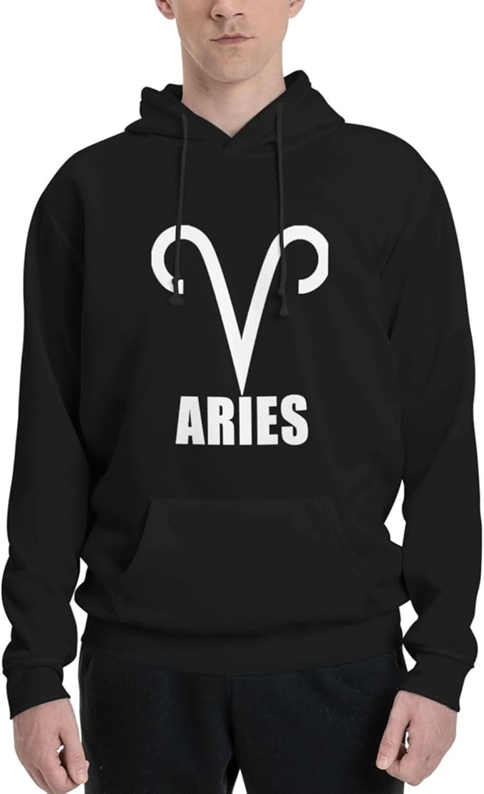 Aries Sign Men's Hooded Sweatshirt Casual Hoodies - Aries Hoodie for men