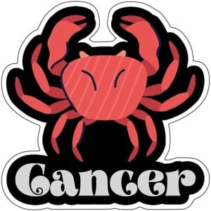 Cancer Zodiac Astrology Signs 3.4 Vinyl Decal Gift Car Bumper Laptop Home Deco Window Wall Truck UV & Water Proof - Cancer Car Accessories for men