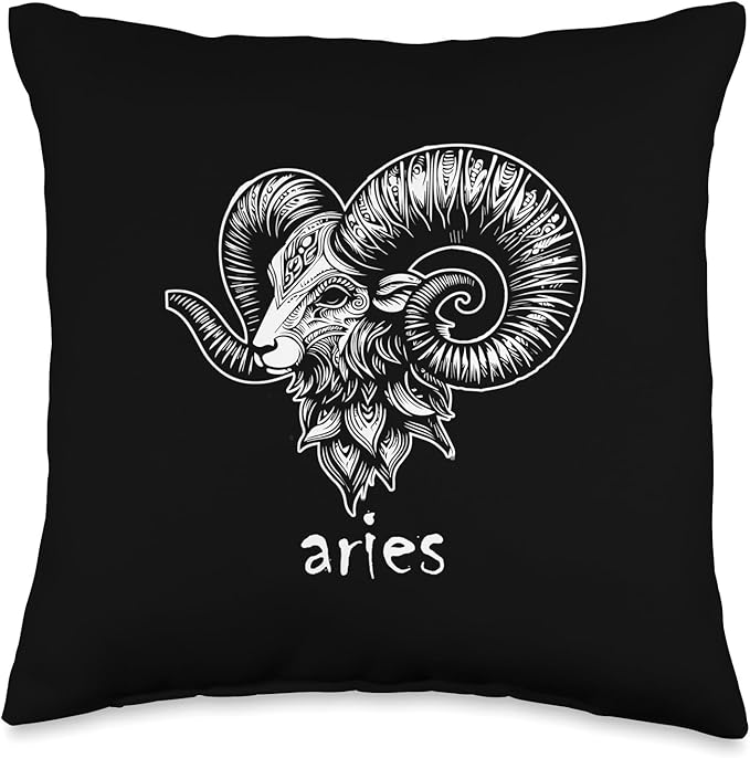 Zodiac sign Aries Horoscope Throw Pillow - Aries Pillow for men