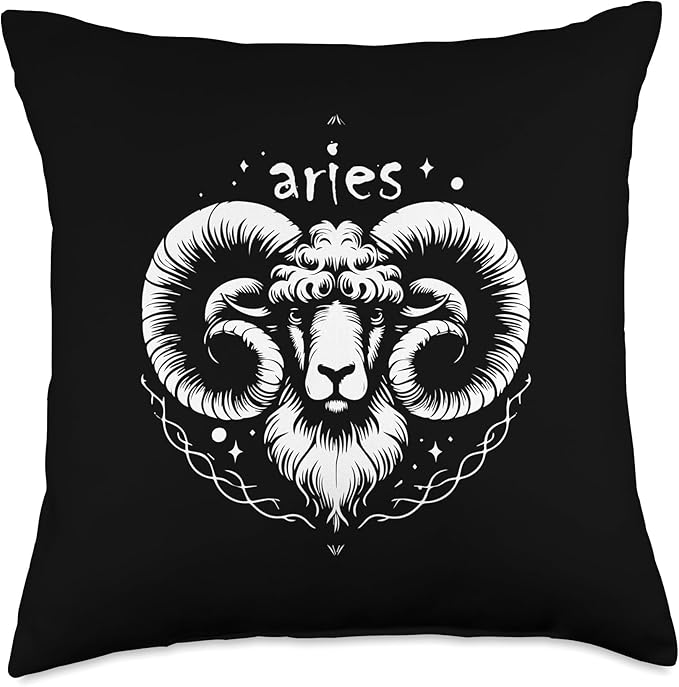 Zodiac sign Aries Horoscope Throw Pillow - Aries Pillow for men
