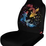 Pisces Zodiac Constellation Car Seat Covers Universal Auto Front Seats Protector Interior Accessories for Car Truck 1PCS - Aquarius Car Seat Cover for men
