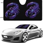 Scorpio Scorpion Car Windshield Sun Shade Foldable Sunshade for Window Interior Protection Decoration - Aries Car Ornament for men