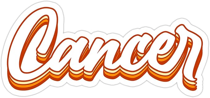 Cancer Zodiac Sign Sticker, Laptop Water Bottle Tumbler Car Truck Bumper Helmet Tablet Phone Gift Wall Window Sticker (3 Inches (Medium), Glossy White) - Cancer Car Accessories for men