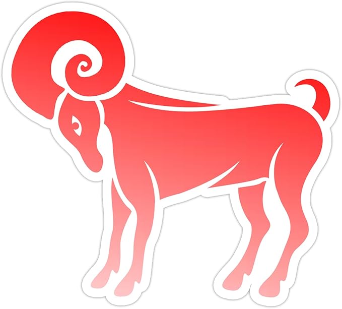 Aries Zodiac Sign Sticker, 3PCS Laptop Water Bottle Tumbler Car Truck Bumper Helmet Tablet Phone Gift Wall Window Sticker (2 Inches (Small), Glossy White) - Aries Sticker for men