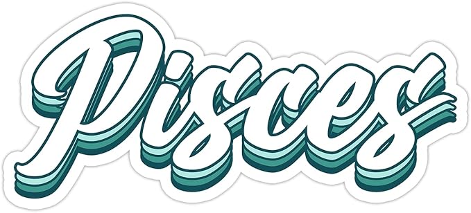 Pisces Zodiac Sign Astrology Sticker, Laptop Water Bottle Tumbler Car Truck Bumper Helmet Tablet Phone Gift Wall Window Sticker (2 Inches (Small), Glossy White) - Pisces Car Accessories for men