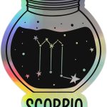 Scorpio Zodiac Sign Astrology Sticker, Laptop Water Bottle Tumbler Car Truck Bumper Helmet Tablet Phone Gift Wall Window Sticker (2 Inches (Small), Holographic) - Scorpio Sticker for men