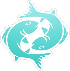 Pisces Zodiac Sign Astrology Sticker, Laptop Water Bottle Tumbler Car Truck Bumper Helmet Tablet Phone Gift Wall Window Sticker (3 Inches (Medium), Glossy White) - Pisces Car Accessories for men