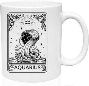 GIFTS INFINITY Zodiac, Horoscope Signs Available 11 oz. Traditional Ceramic Custom Mugs (Aquarius) - Aquarius Mug for men