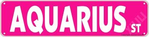 Aquarius St Sign Rustic Aquarius Street Sign Funny Metal Sign Door Name Plate Plaque Home Garage Man Cave Bar Wall Decor Art 16 X 4 Inch - Aquarius Pillow for men