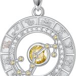 TOUPOP Zodiac Constellation Necklace for Women 925 Sterling Silver Birthstone Pendant Necklaces Zodiac Sign Jewelry Birthday Christmas Gifts for Women Her - Scorpio Products for men