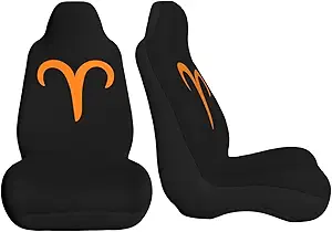 Zodiac Sign Aries Symbol Car Seat Covers Front Seat Covers Protector Car Interior Decor Set of 2 Fit Most Car Seat Covers for Car SUV Truck Sedan - Aries Car Seat Cover for men