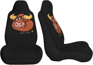 Cartoon Taurus Constellation Car Seat Covers Front Seat Covers Protector Car Interior Decor Set of 2 Fit Most Car Seat Covers for Car SUV Truck Sedan - Aquarius Car Seat Cover for men