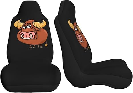 Cartoon Taurus Constellation Car Seat Covers Front Seat Covers Protector Car Interior Decor Set of 2 Fit Most Car Seat Covers for Car SUV Truck Sedan - Aquarius Car Seat Cover for men