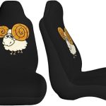 Cartoon Aries Constellation Car Seat Covers Front Seat Covers Protector Car Interior Decor Set of 2 Fit Most Car Seat Covers for Car SUV Truck Sedan - Aquarius Car Seat Cover for men