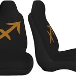 Zodiac Sagittarius Symbols Car Seat Covers Front Seat Covers Protector Car Interior Decor Set of 2 Fit Most Car Seat Covers for Car SUV Truck Sedan - Aquarius Car Seat Cover for men