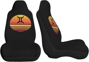 Zodiac Sign Gemini Symbol Car Seat Covers Front Seat Covers Protector Car Interior Decor Set of 2 Fit Most Car Seat Covers for Car SUV Truck Sedan - Aquarius Car Seat Cover for men