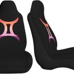 Zodiac Sign Gemini Symbol Car Seat Covers Front Seat Covers Protector Car Interior Decor Set of 2 Fit Most Car Seat Covers for Car SUV Truck Sedan - Aquarius Car Seat Cover for men