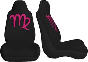 Zodiac Sign Virgo Symbol Car Seat Covers Front Seat Covers Protector Car Interior Decor Set of 2 Fit Most Car Seat Covers for Car SUV Truck Sedan - Aquarius Car Seat Cover for men