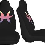 Zodiac Sign Pisces Symbol Car Seat Covers Front Seat Covers Protector Car Interior Decor Set of 2 Fit Most Car Seat Covers for Car SUV Truck Sedan - Aquarius Car Seat Cover for men