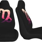 Zodiac Sign Capricorn Symbol Car Seat Covers Front Seat Covers Protector Car Interior Decor Set of 2 Fit Most Car Seat Covers for Car SUV Truck Sedan - Aquarius Car Seat Cover for men