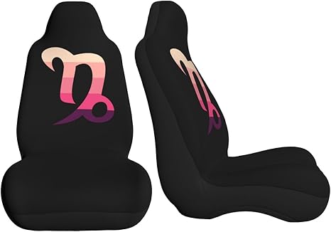 Zodiac Sign Capricorn Symbol Car Seat Covers Front Seat Covers Protector Car Interior Decor Set of 2 Fit Most Car Seat Covers for Car SUV Truck Sedan - Aquarius Car Seat Cover for men