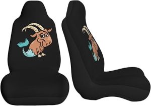 Cartoon Capricorn Constellation Car Seat Covers Front Seat Covers Protector Car Interior Decor Set of 2 Fit Most Car Seat Covers for Car SUV Truck Sedan - Aquarius Car Seat Cover for men