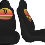 Zodiac Sign Capricorn Symbol Car Seat Covers Front Seat Covers Protector Car Interior Decor Set of 2 Fit Most Car Seat Covers for Car SUV Truck Sedan - Aquarius Car Seat Cover for men