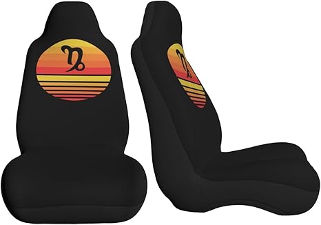 Zodiac Sign Capricorn Symbol Car Seat Covers Front Seat Covers Protector Car Interior Decor Set of 2 Fit Most Car Seat Covers for Car SUV Truck Sedan - Aquarius Car Seat Cover for men